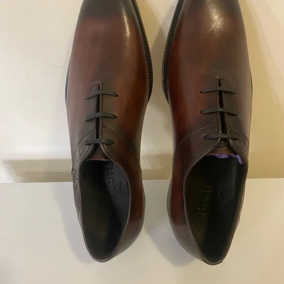 BERLUTI scrito Alexandro men brown shoes Sz 9.5 - Picture 11 of 14
